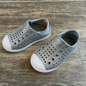 Skechers Foamies Toddler Sneaker Silver Glitter Mist Sz6